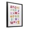 Stupell Industries Muted Alphabet Letters Framed Print Under Glass, design by Susan Ball